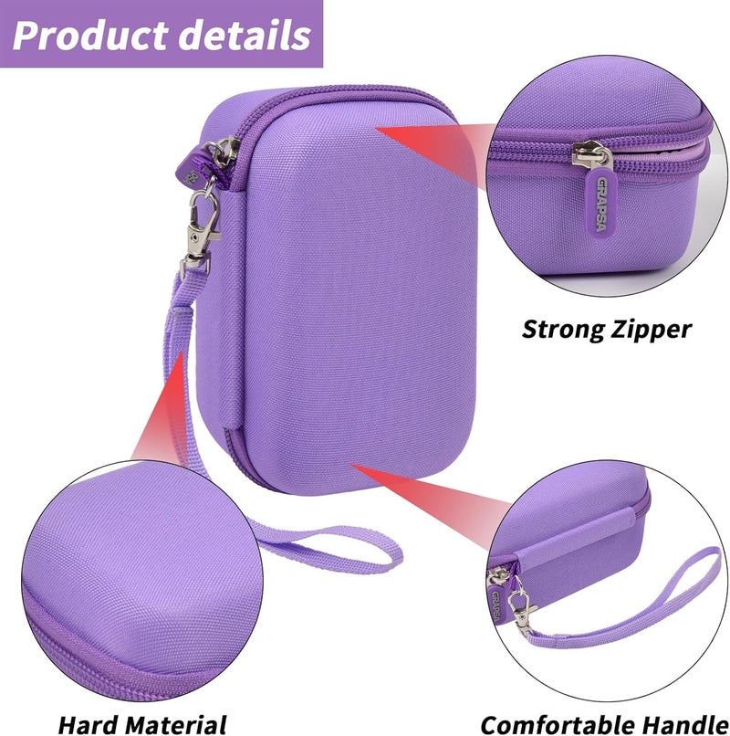 Grapsa Digital Camera Case Compatible with Duluvulu for Oiadek for Zostuic for TEBNGIHNM for Canon G7 X Mark III/II 4K Vlogging Camera. Storage Holder Bag for Canon PowerShot (Box Only) - Purple - Image 3